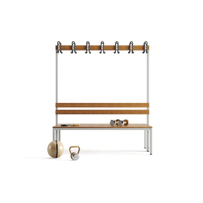 Garderobebank MD 150 cm Dubbelzijdig - Grijs