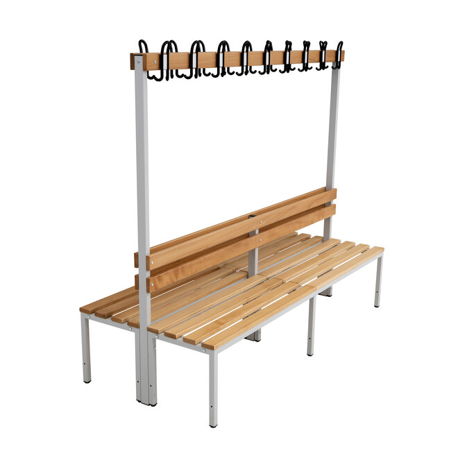 Garderobebank MD 200 cm Dubbelzijdig - Grijs