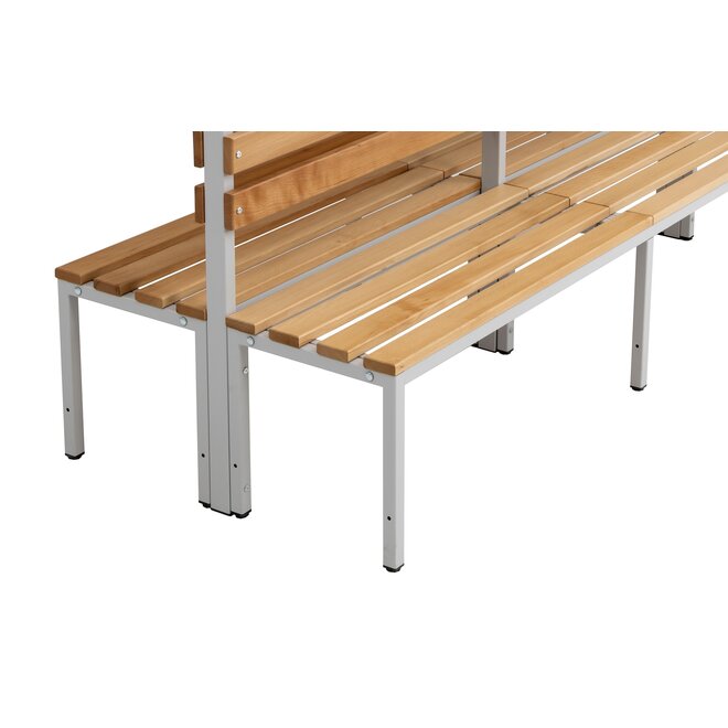Garderobebank MD 200 cm Dubbelzijdig - Grijs