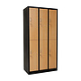 Kledinglocker 6-deurs MD 90 cm - Zwart/Beuken