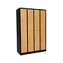 Kledinglocker 8-deurs MD 120 cm - Zwart/Beuken