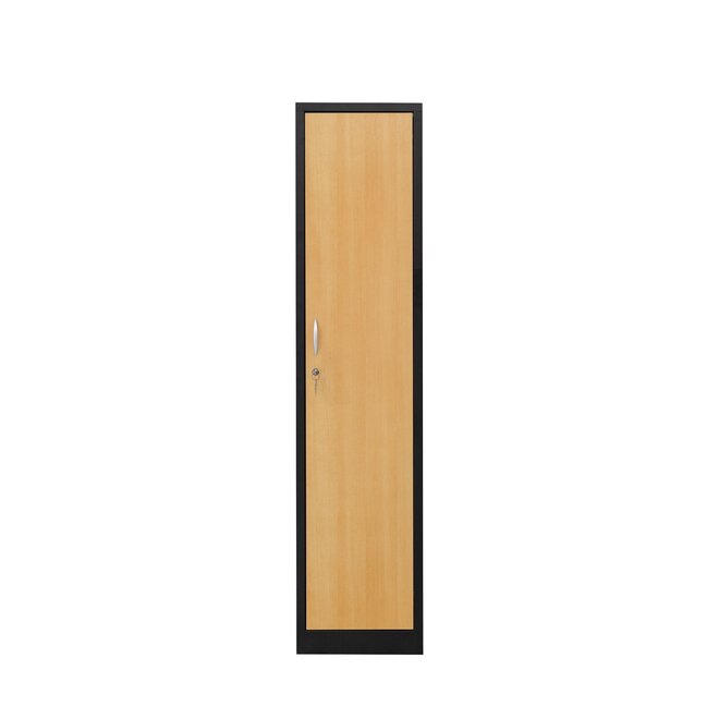 Kledingkast 1-deurs MD 40 cm - Zwart/Beuken