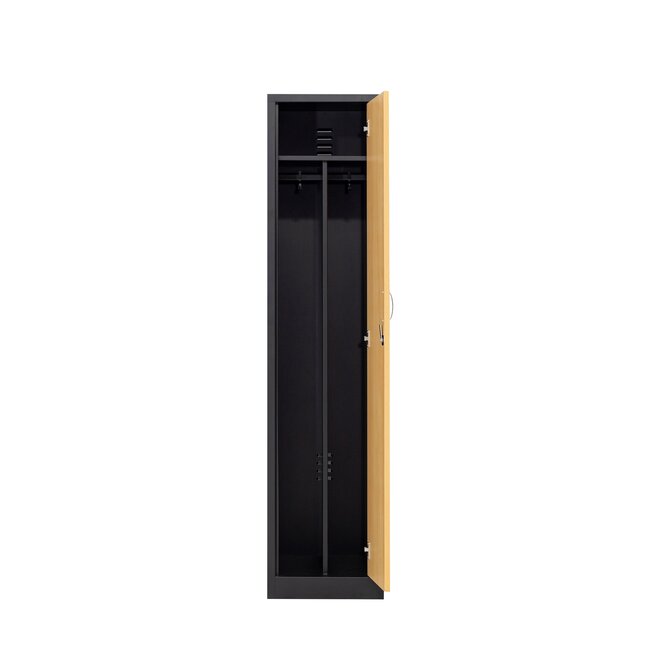 Kledingkast 1-deurs MD 40 cm - Zwart/Beuken