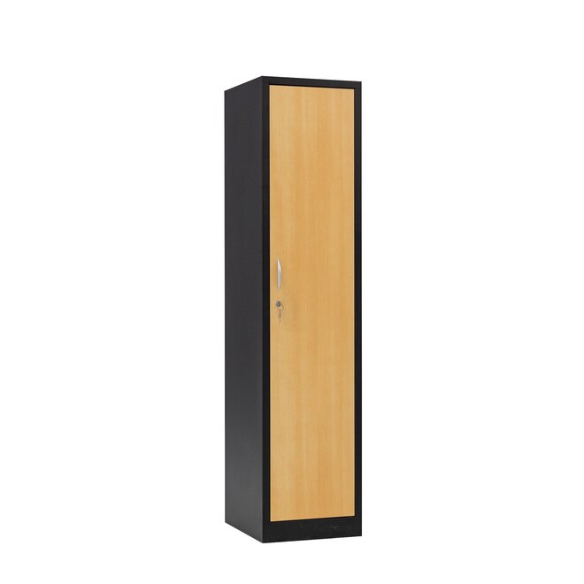 Kledingkast 1-deurs MD 40 cm - Zwart/Beuken