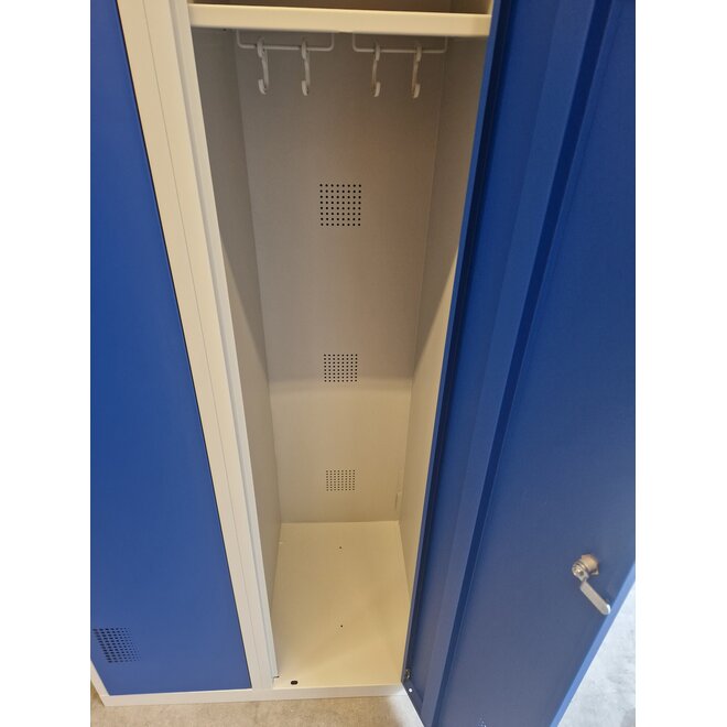 Kledinglocker 3 deuren - Grijs/Blauw