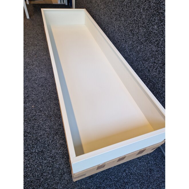 Plantenbak 17x160x50 cm - Wit voor akoestische schuifdeurkast