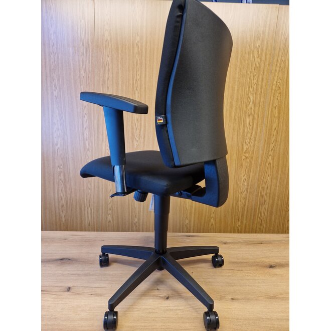Ergonomische Bureaustoel zwart gestoffeerd NEN1335