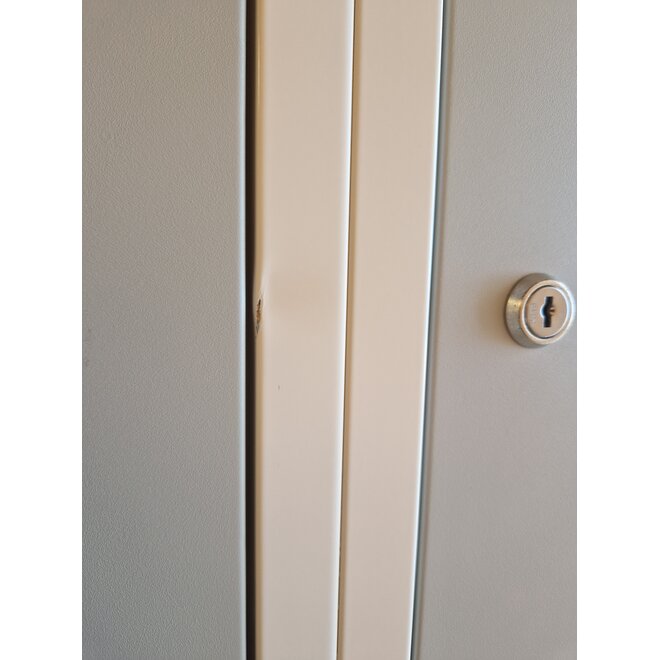 Locker 10-deurs 180x60x50 cm - Wit/Grijs