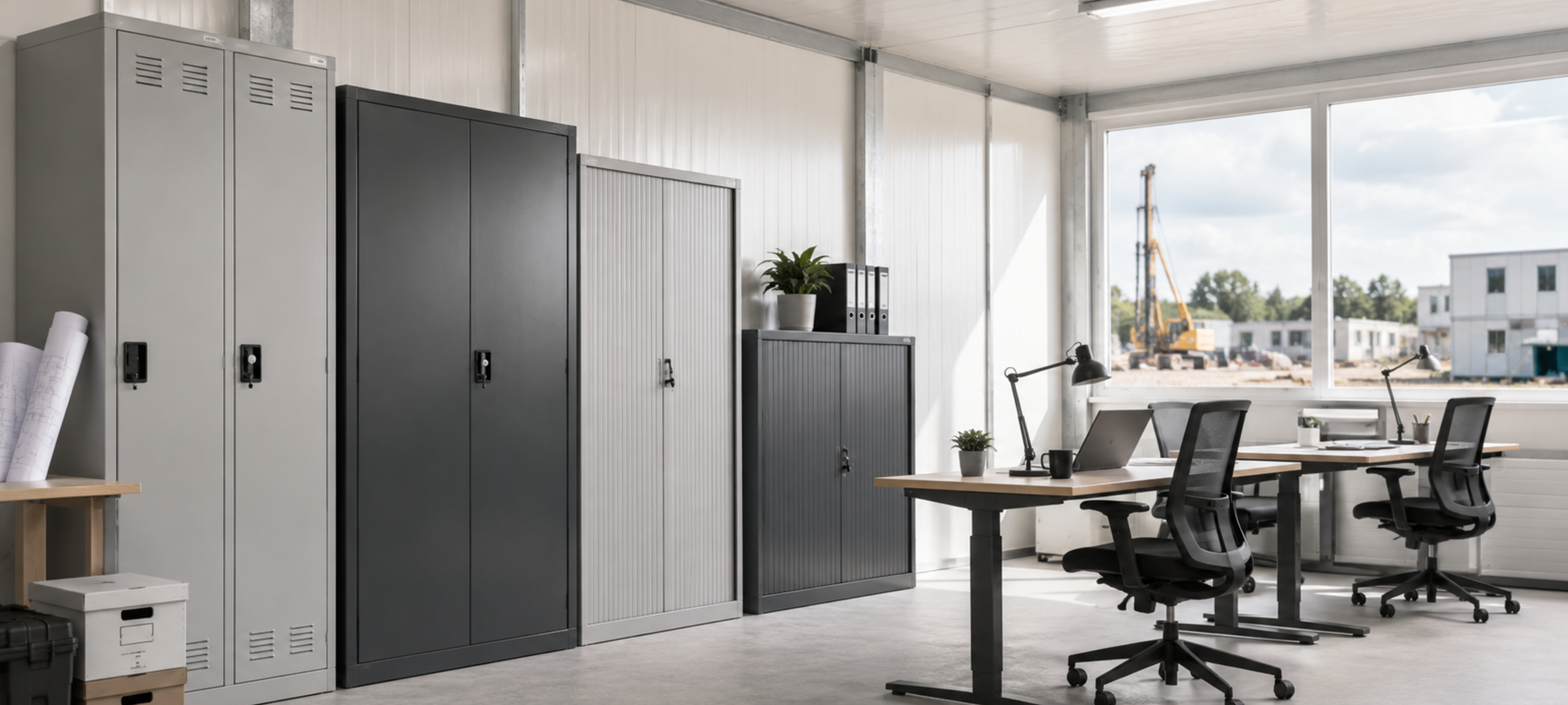 Tijdelijke inrichting lockers en bureaus huren