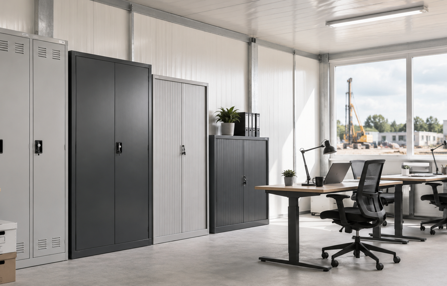Tijdelijke inrichting lockers en bureaus huren
