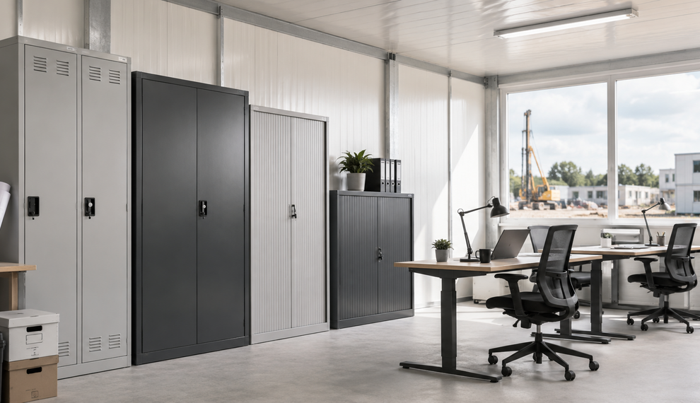 Tijdelijke inrichting lockers en bureaus huren