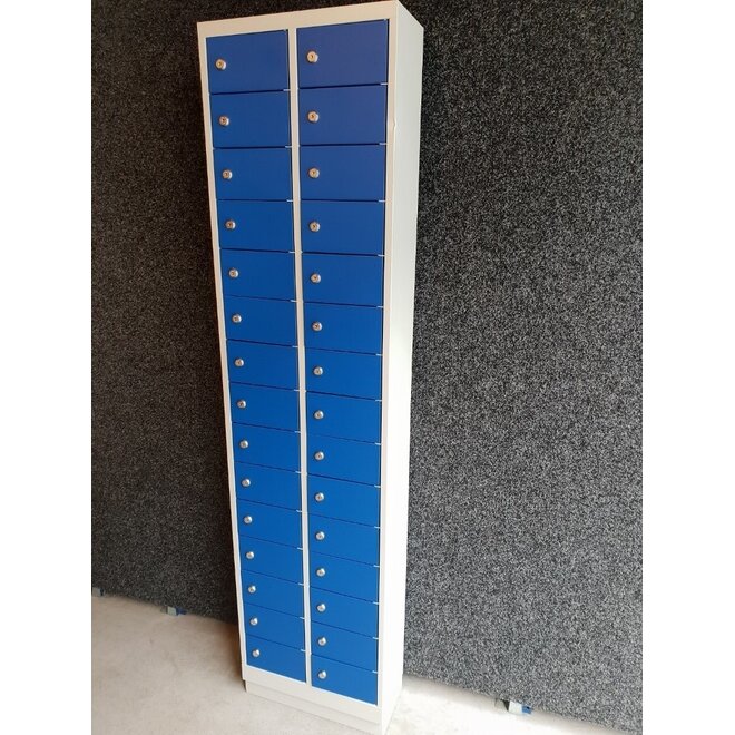 Mini Locker met 30 kluisjes en cilindersloten