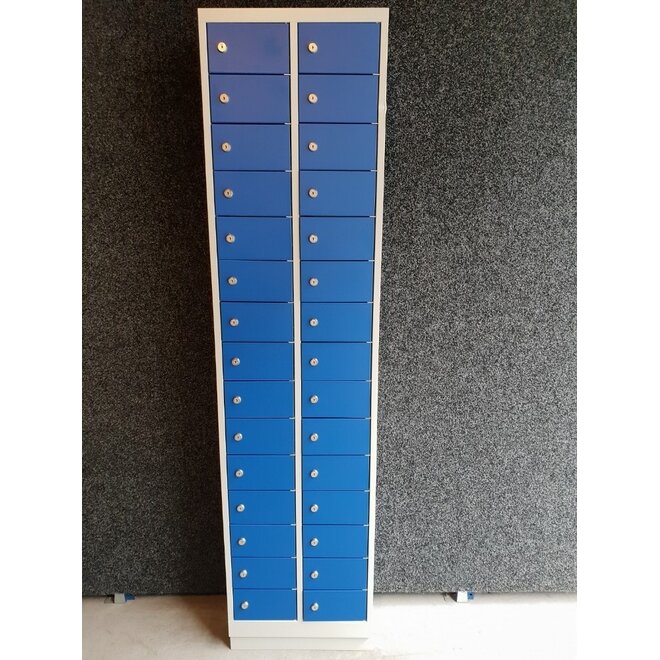 Mini Locker met 30 kluisjes en cilindersloten