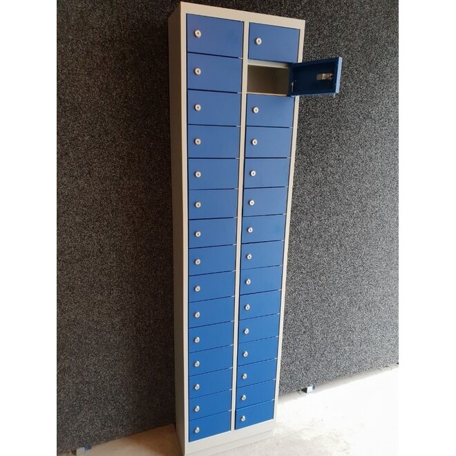 Mini Locker met 30 kluisjes en cilindersloten