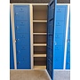 Locker 5 kluisjes Grijs-Blauw met centrale deur