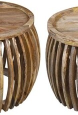 Koloniaal Teakhuis salontafelset-Mangohout-Model bowl- 2 stuks