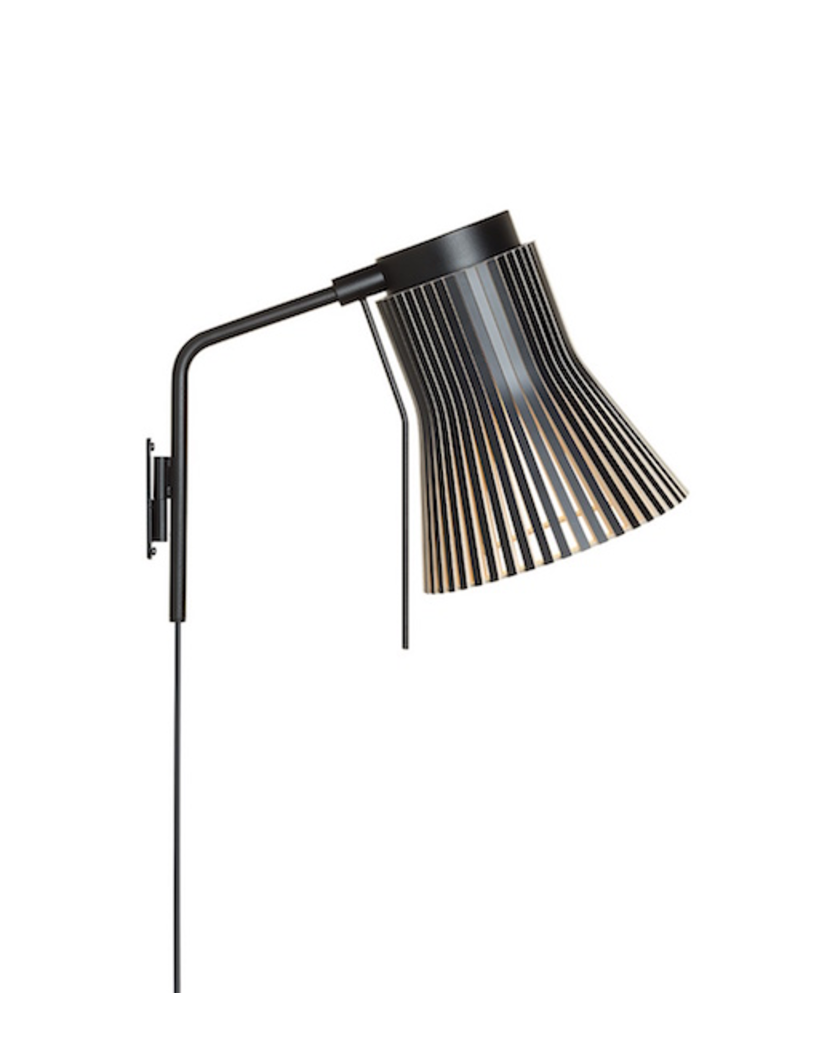 PETITE 4630 WALL LAMP IN BLACK LAMINATED BIRCH