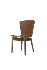 SHELL DINING CHAIR IN SORENSEN DUNES RUST LEATHER
