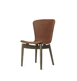 SHELL DINING CHAIR IN SORENSEN DUNES RUST LEATHER