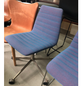 (BARGAIN CORNER) SPINAL CHAIR 44 BLUE WITH SWIVEL BASE ON CASTORS