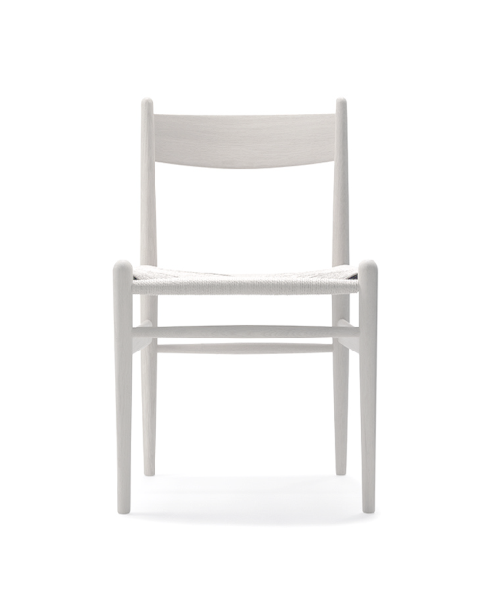 CH36 DINING CHAIR IN WHITE LACQUERED BEECH