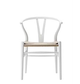 CH24 柔和白色椅子