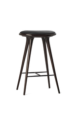 ETHICAL MEDIUM HIGH STOOL, DARK STAINED HARDWOOD