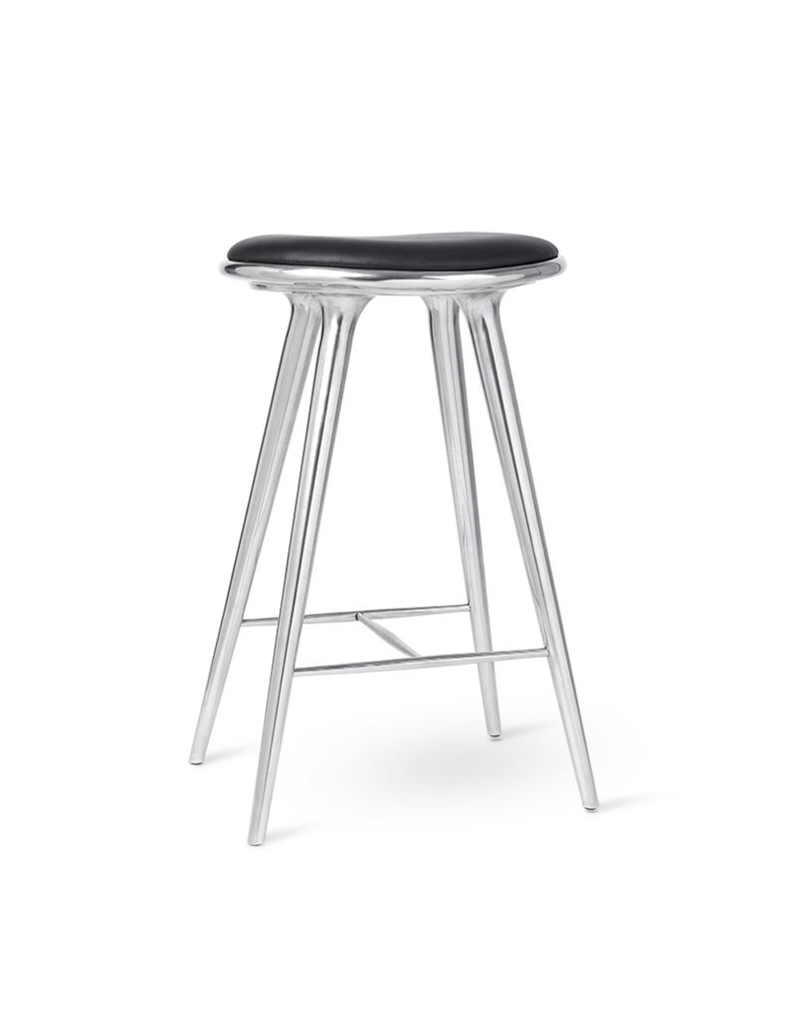 ETHICAL HIGH STOOL IN RECYCLED ALUMINIUM