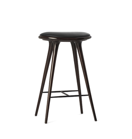 ETHICAL HIGH STOOL, DARK STAINED HARDWOOD