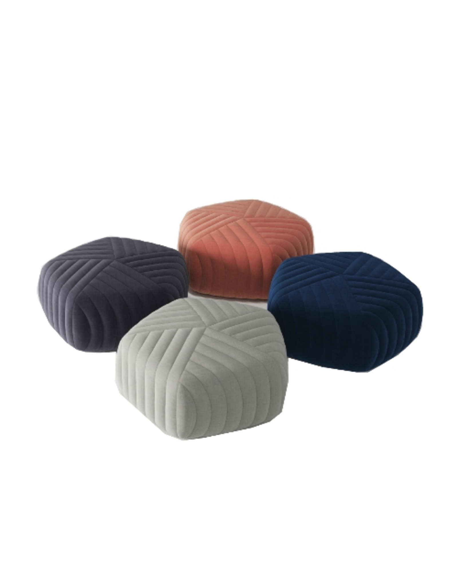 FIVE POUF IN REMIX FABRIC