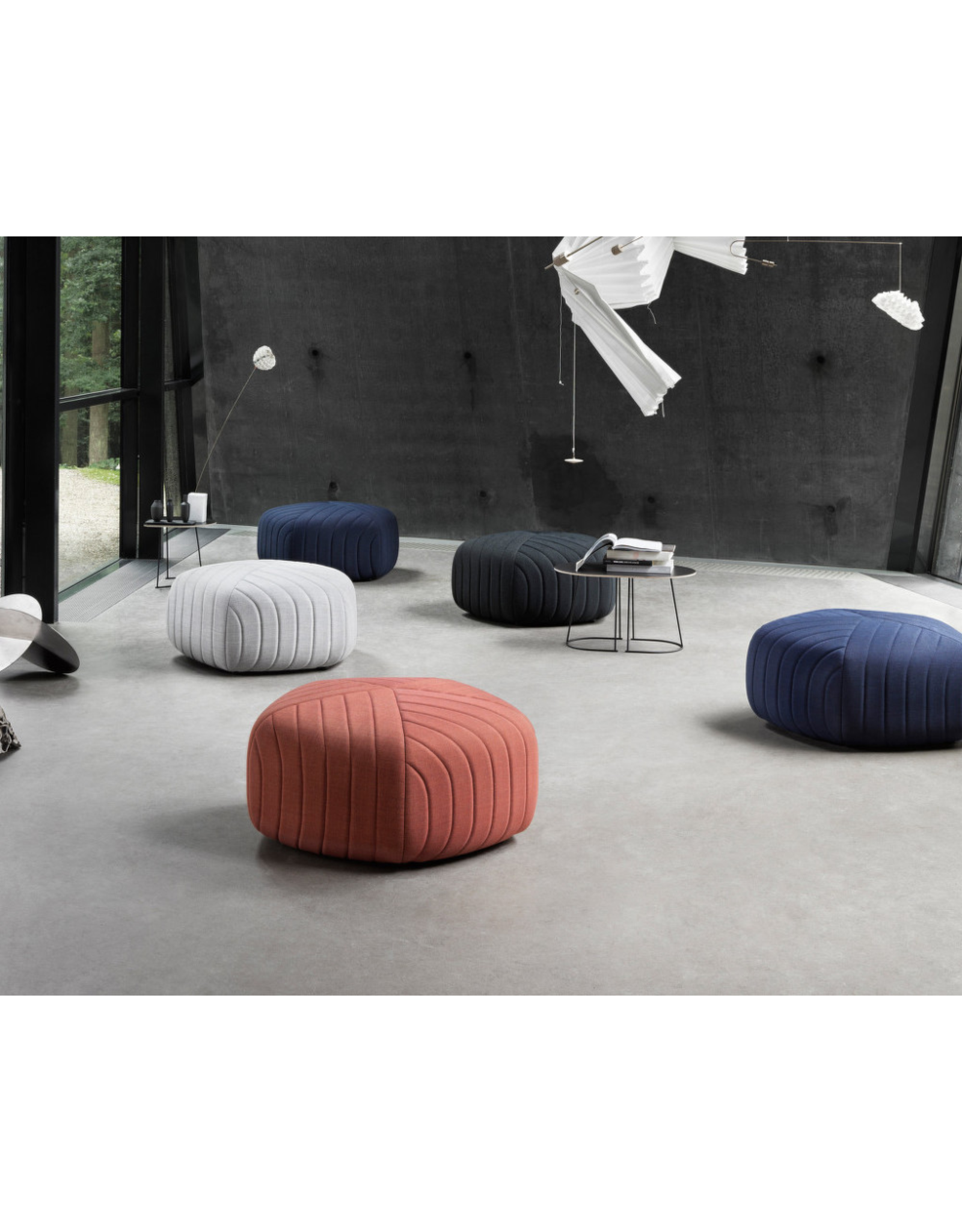 FIVE POUF IN REMIX FABRIC