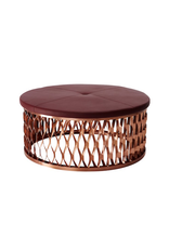 STEELO OTTOMAN EXTRUDED METAL BASE IN COPPER
