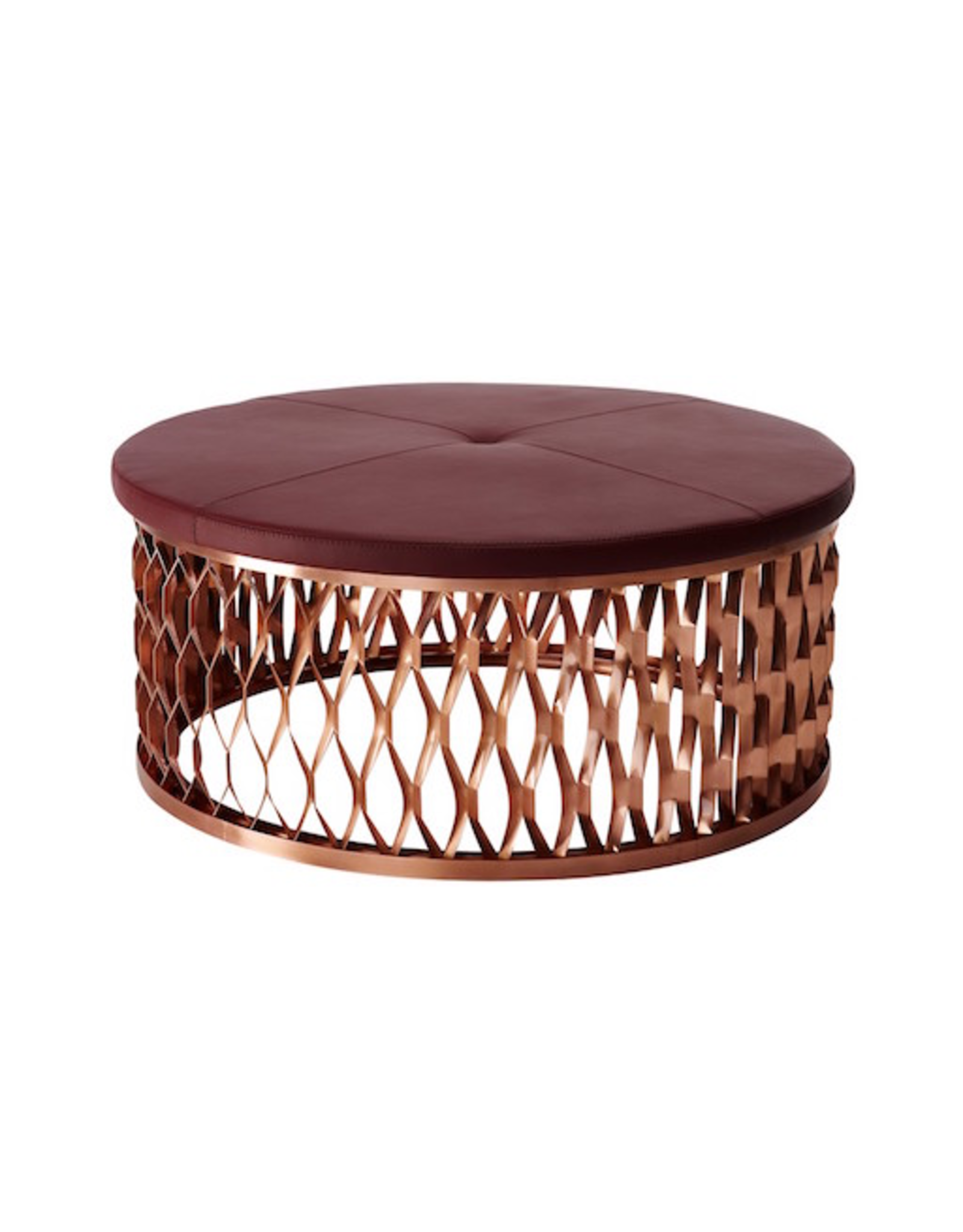 STEELO OTTOMAN EXTRUDED METAL BASE IN COPPER