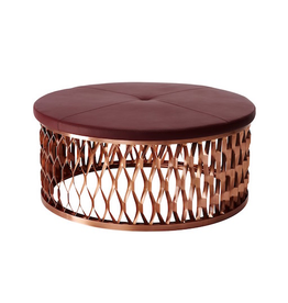 STEELO OTTOMAN EXTRUDED METAL BASE IN COPPER