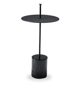 (SHOWROOM ITEM) CALIBRE HIGH MARBLE SIDE TABLE WITH HANDLE