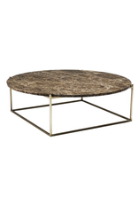 (SHOWROOM ITEM) CIRCLE LARGE COFFEE TABLE IN DARK EMPERADOR MARBLE