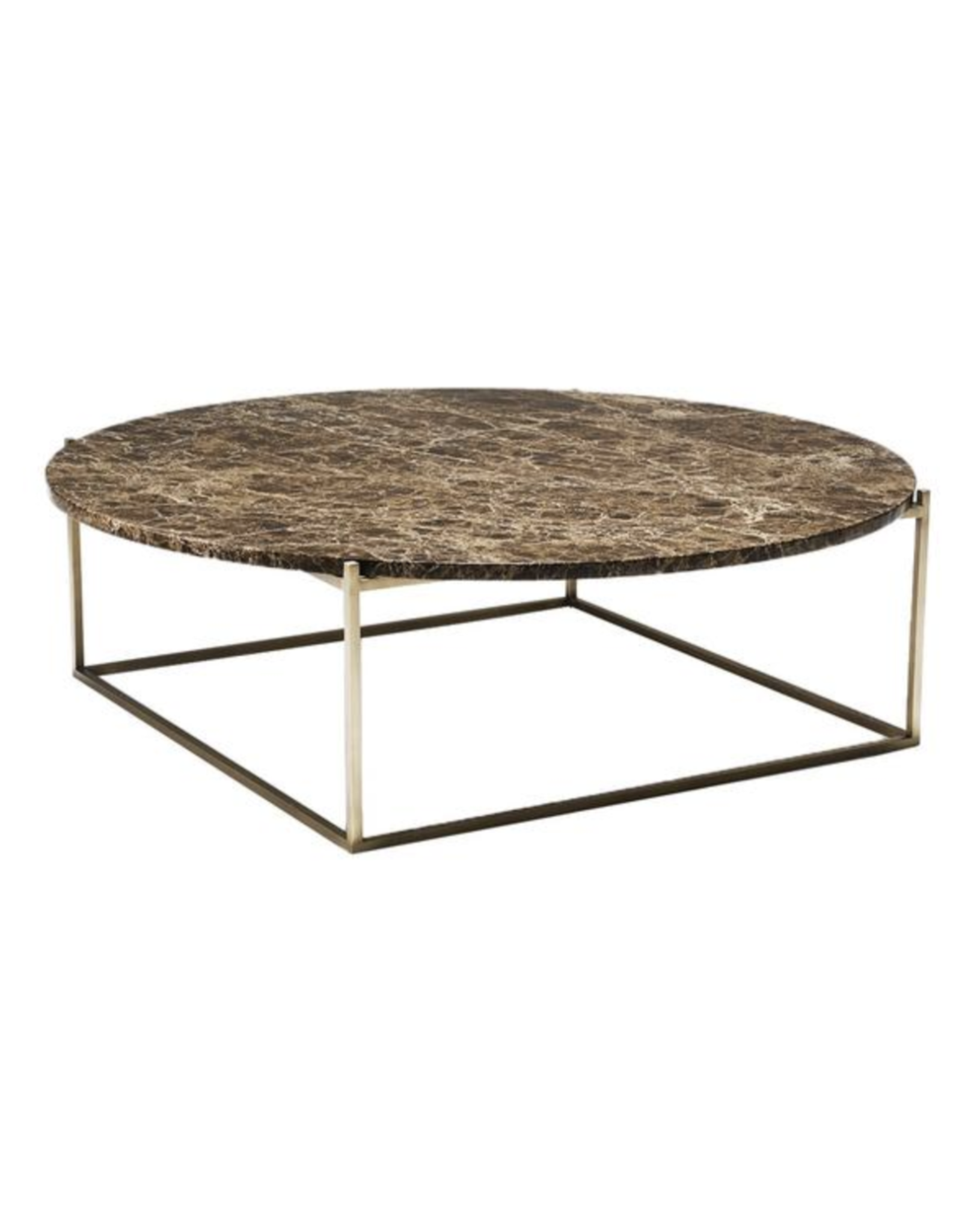 (SHOWROOM ITEM) CIRCLE LARGE COFFEE TABLE IN DARK EMPERADOR MARBLE