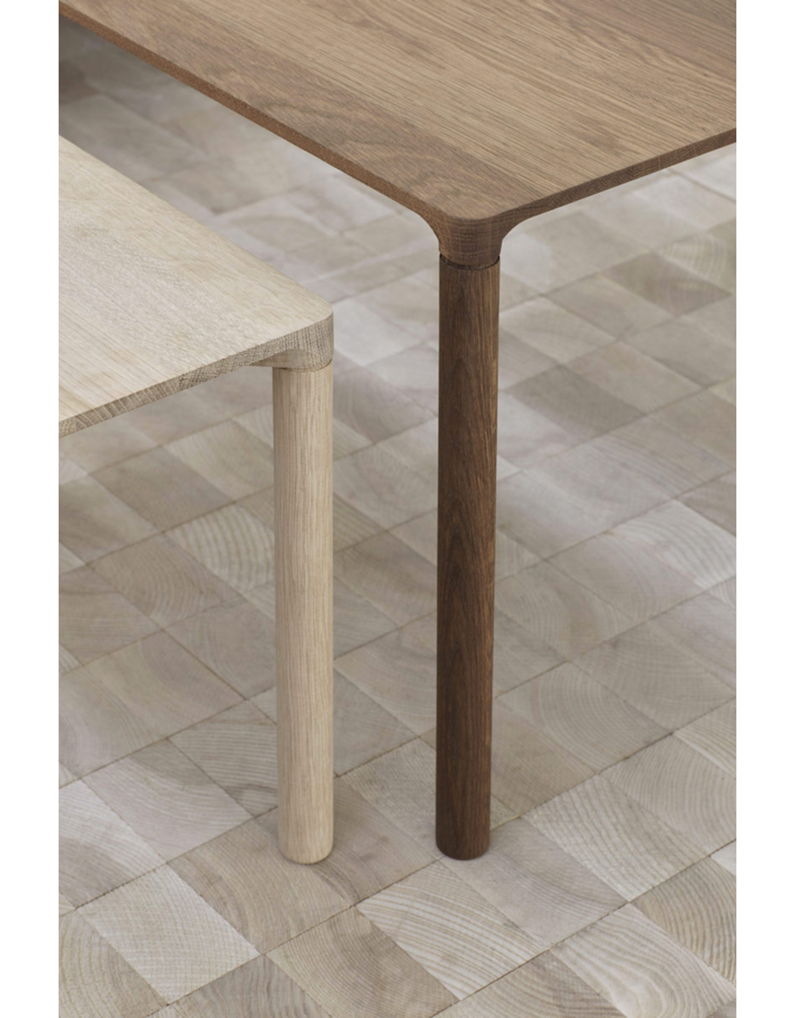 6720 PILOTI SIDE TABLE IN SMOKED OAK WOOD