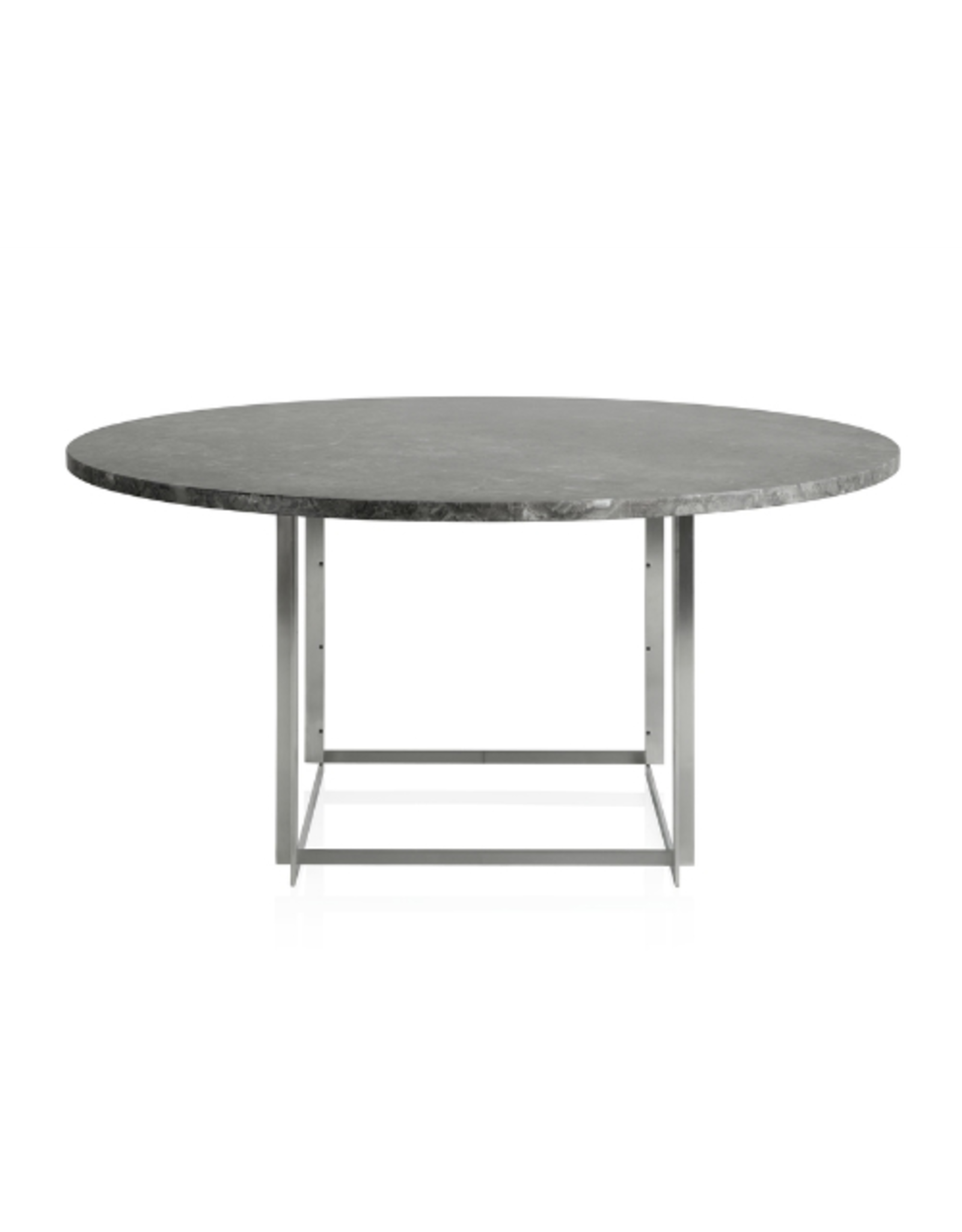 PK54 DINING TABLE IN GREY-BROWN (HONED) MARBLE TABLE TOP