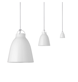 (SHOWROOM ITEM) CARAVAGGIO STEEL PENDANT LIGHT IN WHITE HIGH GLOSS LACQUER