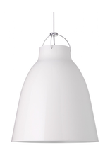 CARAVAGGIO STEEL PENDANT LIGHT IN WHITE HIGH GLOSS LACQUER