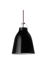 CARAVAGGIO STEEL PENDANT LIGHT IN BLACK HIGH GLOSS LACQUER