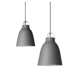 CARAVAGGIO PENDANT LIGHT IN DARKER GREY MATT LACQUER