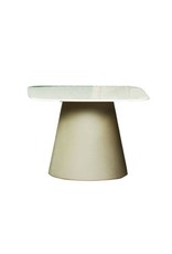 LOULOU50 SQUARE TABLE WITH WHITE LAMINATED TOP