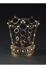 VERMEILLE BRIDAL CROWN WITH SEED PEARLS