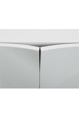 BI751 MRS. BILL MEDIA BENCH IN SNOW WHITE LACQUER FINISH