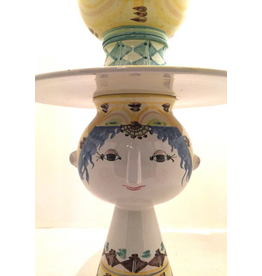 5件手绘陶瓷花瓶姑娘连宽边帽