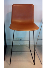 4302 PATO BARSTOOL, FULLY UPHOLSTERED IN COGNAC LEATHER