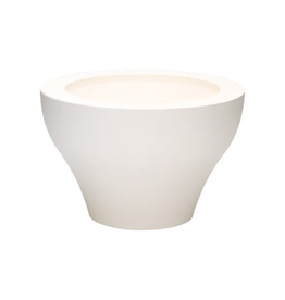 MING, LARGE POT IN WHITE MATT FINISH