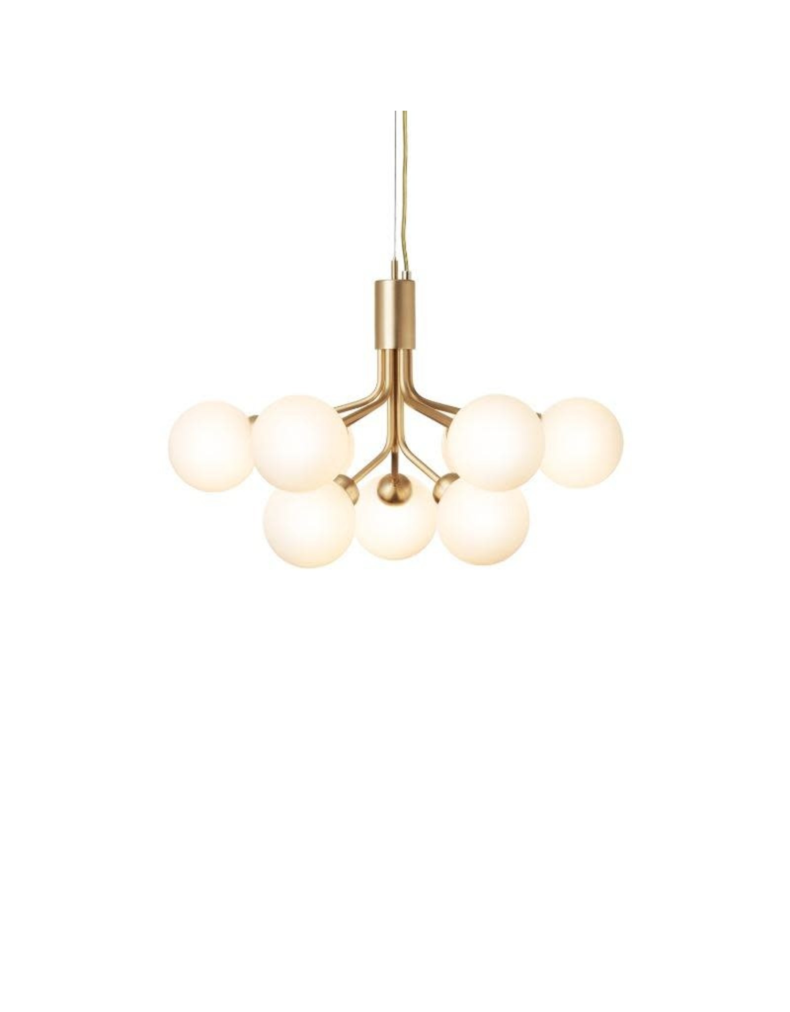 APIALES CHANDELIER IN OPAL GLASS GLOBES